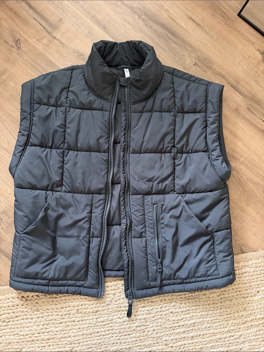 Fabletics Black Quilted Puffer Vest
